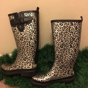 Leopard Rain boots